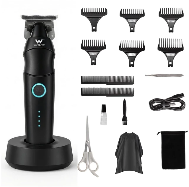 Main image of Hair Clippers for Men,Professional Clippers for Men,beard trimmer for men Cordless Electric Hair Cutting Barber Clippers Rechargeable docking station Zinc Alloy Body Low Noise Guards for Mens (black)