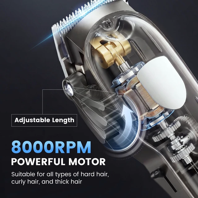Alt view image 2 of 6 - Electric Hair Clippers Rechargeable, Wireless Electric Hair Trimmer for Hair Cutting with LED Display, Professional Barber Clippers for Baby & Adult (Large)