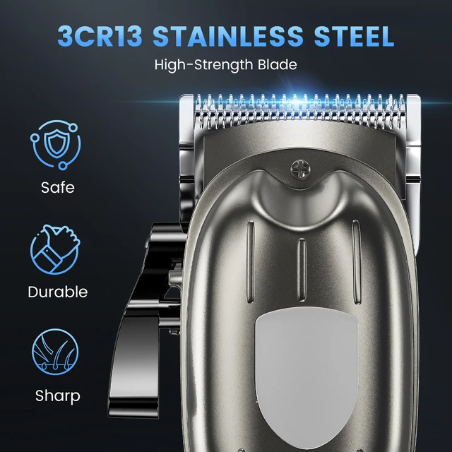 Alt view image 3 of 6 - Electric Hair Clippers Rechargeable, Wireless Electric Hair Trimmer for Hair Cutting with LED Display, Professional Barber Clippers for Baby & Adult (Large)