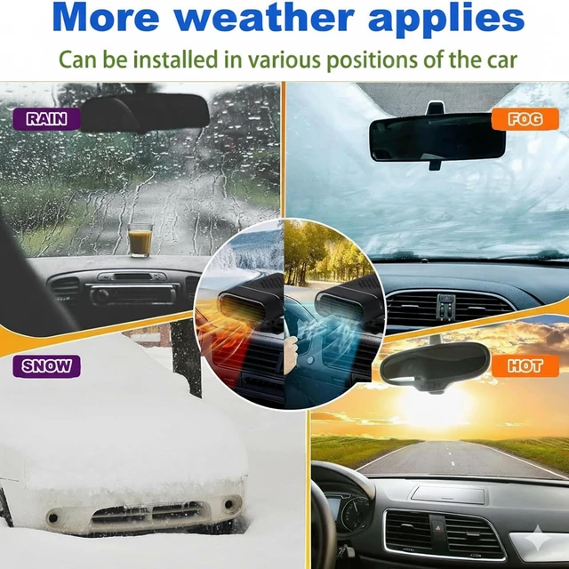 Alt view image 6 of 7 - Car Heater, 12V 150W Portable Car Heater Plug in Cigarette Lighter Fast Heating Defrost Defogger