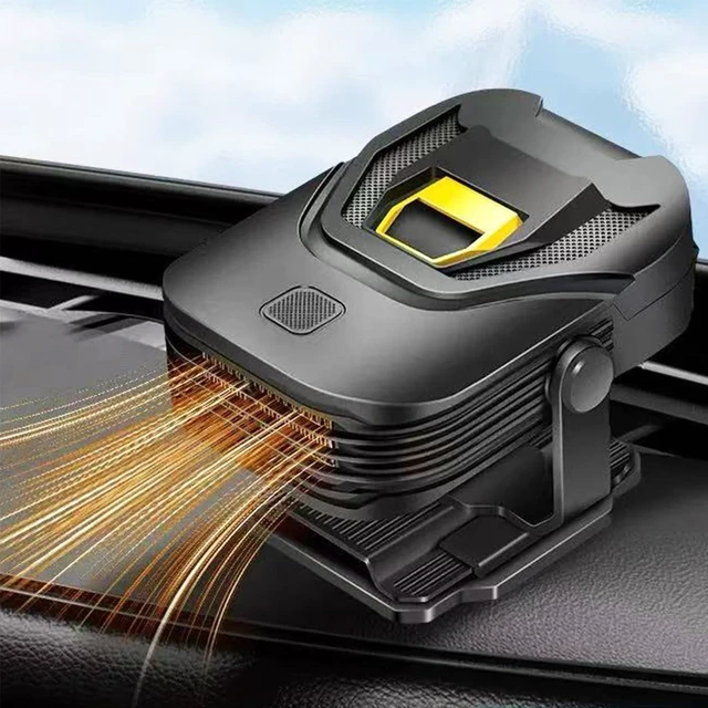 Main image of 12V Portable Car Heater & Defroster 2-in-1 Heating & Fan with 360 Swivel Base, 150W-200W, Plug in Auto Car Heaters for Vehicle, SUV, Truck & RV