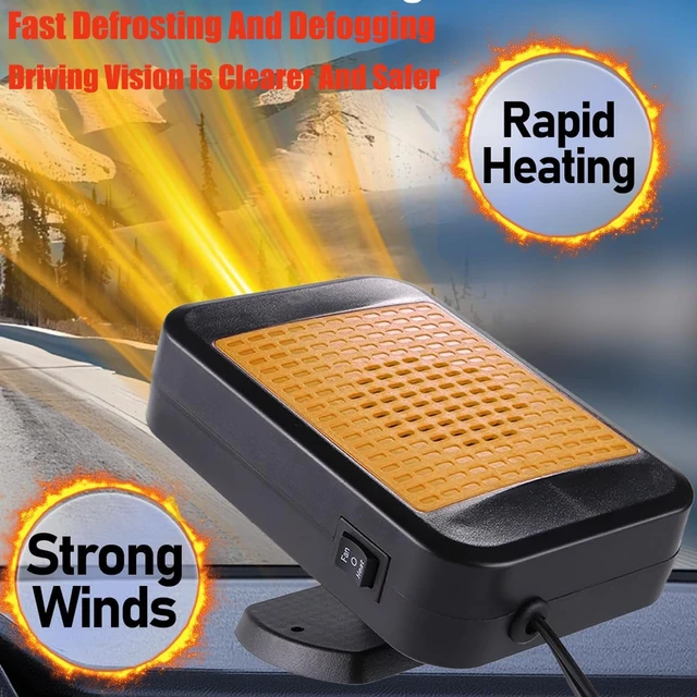 Alt view image 4 of 7 - Car Heater for Vehicle,12V 200W Portable Car Heater that Plugs into Cigarette Lighter,Defroster for Car Windshield,2 in 1 Heating & Cooling Fans,Defrost Defogger,Car Plug in Heaters for Car