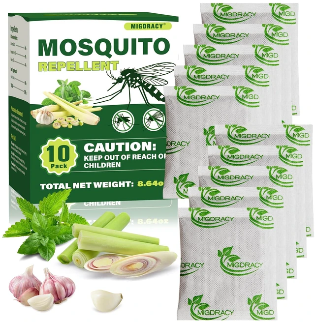 Main image of Mosquito Repellent Pouches, 10Pcs Peppermint Oil to Repel Mosquito, Keep Mosquitoes Away from House, Patio, Camping, Car, Indoor and Outdoor Use