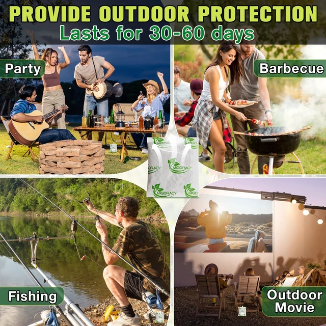 Alt view image 7 of 7 - Mosquito Repellent Pouches, 10Pcs Peppermint Oil to Repel Mosquito, Keep Mosquitoes Away from House, Patio, Camping, Car, Indoor and Outdoor Use