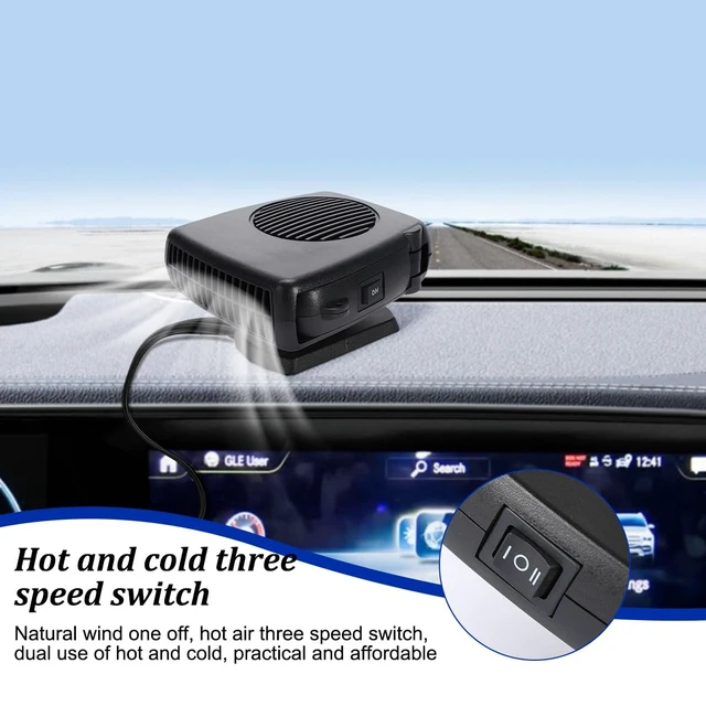 Alt view image 4 of 6 - Car Heaters, 12V Portable Cigarette Lighter Vehicle Electronic Fan Heater, Fast Heating Automotive Windshield Cooling Defrost Defogger Accessories, Universal for Truck RV SUV