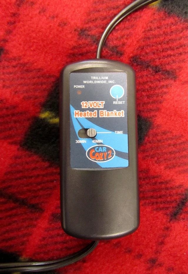 Alt view image 4 of 5 - Trillium Worldwide 12-Volt Heated Mini Travel Pad, Red Plaid, 16 x 16, (TWI-2202)