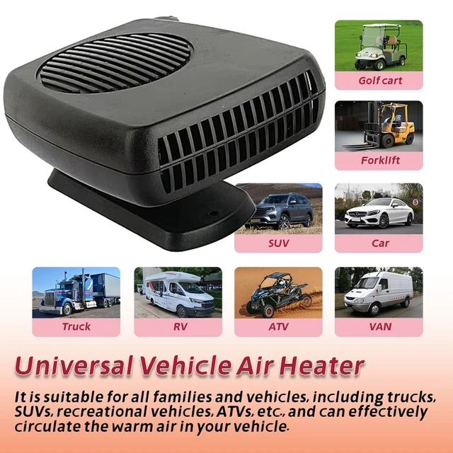 Alt view image 5 of 7 - Car Fan and Heater 2 in 1, 200W 12V Air Conditioners for Car,Portable Fan for Vehicle Rotatable Defroster Demister Cooling Fans for SUV,RV