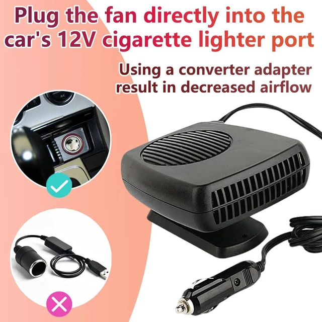 Alt view image 6 of 7 - Car Fan and Heater 2 in 1, 200W 12V Air Conditioners for Car,Portable Fan for Vehicle Rotatable Defroster Demister Cooling Fans for SUV,RV