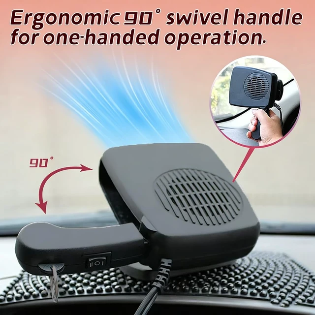 Alt view image 4 of 7 - Car Fan and Heater 2 in 1, 200W 12V Air Conditioners for Car,Portable Fan for Vehicle Rotatable Defroster Demister Cooling Fans for SUV,RV