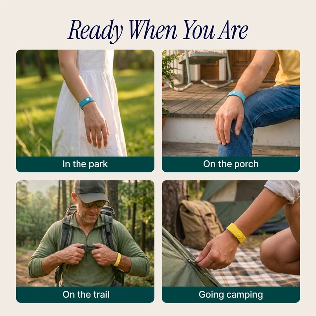 Alt view image 3 of 7 - Mosquito Repellent Bracelets for Kids & Adults, Natural, 20 Pk | Microfiber Bug Bands, DEET-Free, Plant-Based, Individually Wrapped, Easy to Use, For Travel & Outdoors, Hiking, Camping