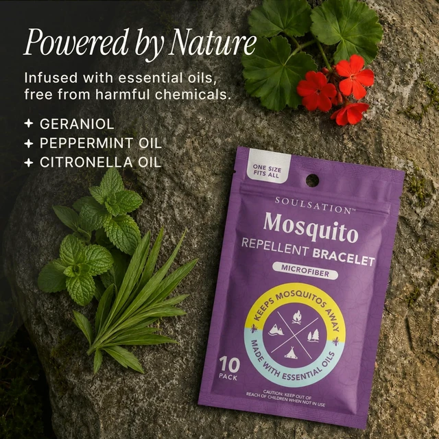 Alt view image 5 of 7 - Mosquito Repellent Bracelets for Kids & Adults, Natural, 20 Pk | Microfiber Bug Bands, DEET-Free, Plant-Based, Individually Wrapped, Easy to Use, For Travel & Outdoors, Hiking, Camping