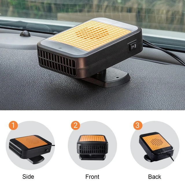 Alt view image 3 of 7 - 12V Car Heater for Vehicle 2-in-1 Portable Car Heater with 360°Rotation Defroster Windshield Heater That Plugs Into Cigarette Lighter for Vehicle SUV Trucks & RVs