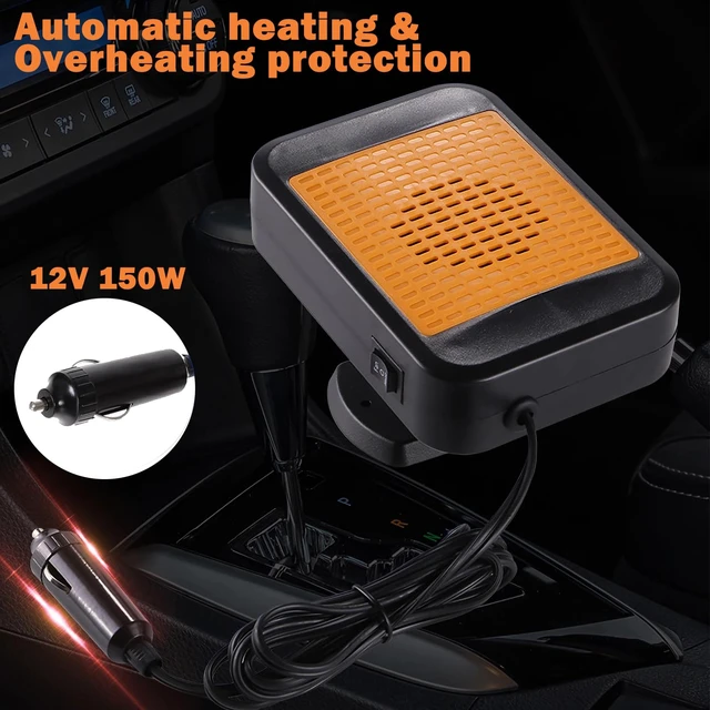 Alt view image 4 of 7 - 12V Car Heater for Vehicle 2-in-1 Portable Car Heater with 360°Rotation Defroster Windshield Heater That Plugs Into Cigarette Lighter for Vehicle SUV Trucks & RVs
