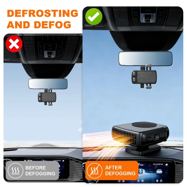 Alt view image 5 of 7 - 12v 200W Car Heater, Portable Car Heater and Defroster,Windshield Defogger, Applicable All 12V Vehicles Car Heater