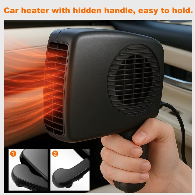 Alt view image 7 of 7 - 12v 200W Car Heater, Portable Car Heater and Defroster,Windshield Defogger, Applicable All 12V Vehicles Car Heater