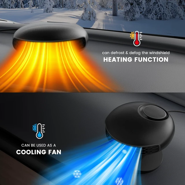 Alt view image 6 of 6 - 12V 150W Car Heater for Car Defroster Windshield Heater | Plug in Car Heater for Fast Heating Defrost Defog, Car Heaters for Vehicle, Plug Into Cigarette Lighter for Cars, SUV & RV