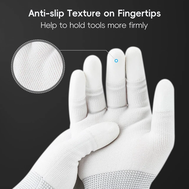 Alt view image 3 of 5 - Polyester Anti-Static Cleaning Gloves for Cleaning Camera Lens CCD CMOS Sensor or Other Precision Instruments with Free Size -2 Pair