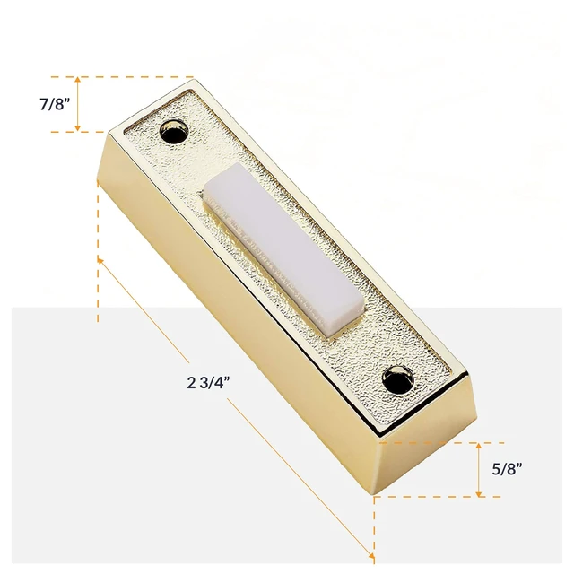 Alt view image 4 of 7 - Electric 2-Tone Door Bell Chime Kit with 16V 10VA Transformer and Lighted Doorbell Push Buttons CKIT1, Doorbell Button, Transformer, and Doorbell Chime Replacement