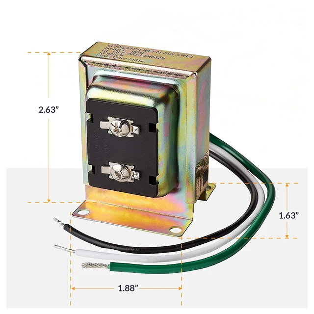 Alt view image 3 of 7 - Electric 2-Tone Door Bell Chime Kit with 16V 10VA Transformer and Lighted Doorbell Push Buttons CKIT1, Doorbell Button, Transformer, and Doorbell Chime Replacement
