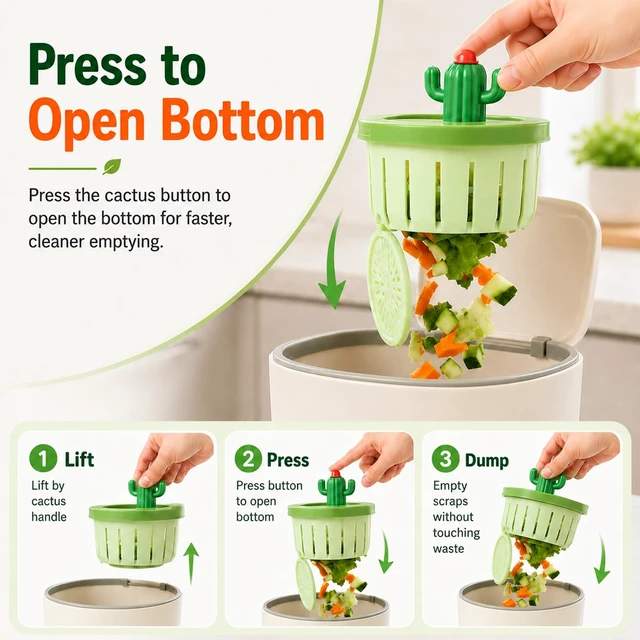 Alt view image 5 of 7 - Sink Drain Strainer Basket Kitchen Filter Hanging Multifunctional Plastic Green Accessories Kit Corner Cute Stuff Cactus Catcher Food Style Triangle Faucet Smart Draining Over