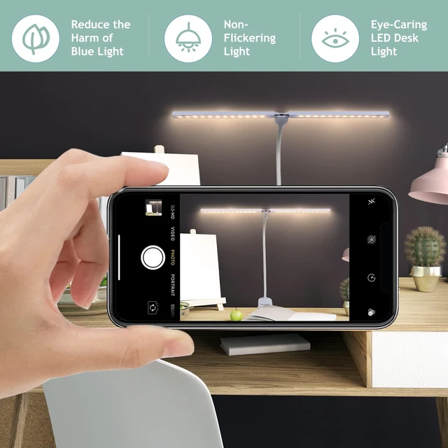 Alt view image 5 of 6 - LED Reading Light with Clip, Desk Lamp 48 LEDs 2600mAh Battery USB Rechargeable Book Lights Stepless Adjustable Brightness Eye Protection Flexible Table Lamps for Bed Headboard, Home, Office
