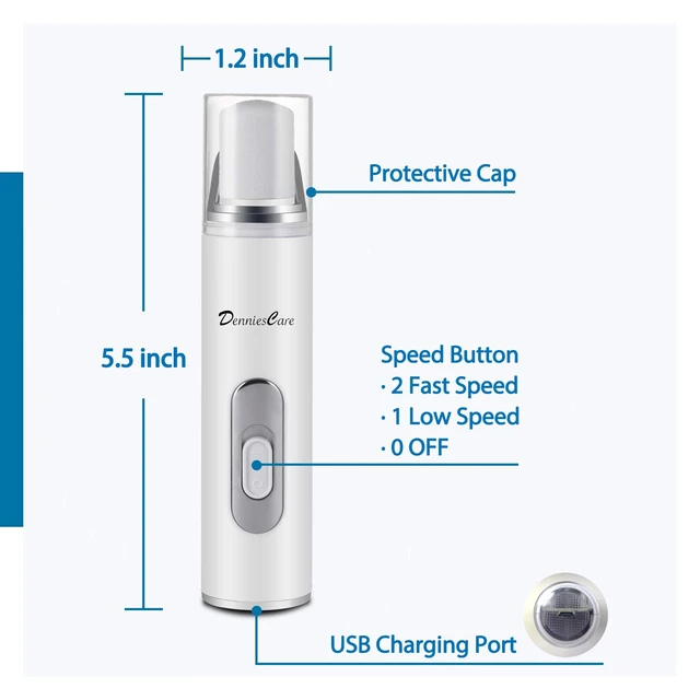 Alt view image 2 of 6 - Electric Nail Buffer Drill Rechargeable Manicure Pedicure Tool | 6 Interchangeable Bits/ 0.18kg Ultra-Light/ Safe to Use