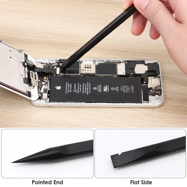 Alt view image 5 of 7 - Spudger Pry Tool Kit 12 Piece Opening Tools, Metal Spudger Tool | Cleaning Cloth, Prying Cleaning & Open Tool for iPhone, Laptop, iPad, Cell Phone, MacBook, Tablet, Computer, PS4, Electronics