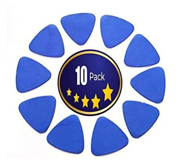 Main image of 10 Pieces Universal Triangle Plastic Pry Opening Tool Compatible with iPhone, Galaxy, Pixel Mobile Phone Laptop Tablet LCD Screen Case Disassembly Blue Guitar Picks