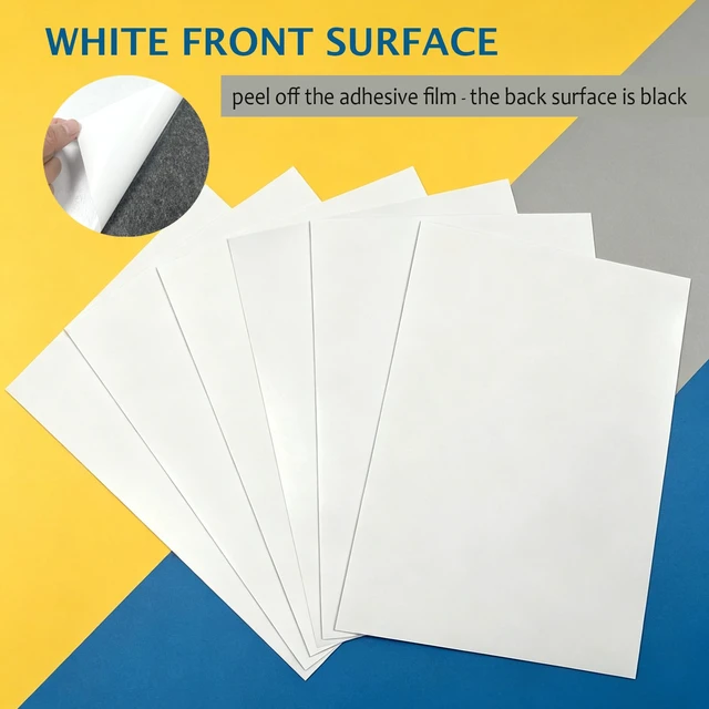 Alt view image 3 of 7 - 2 Pack, White Metal Sheets with Adhesive-8.5 x 12.3, Ferrous Sheet for Magnets Receptive, 40 Mil Magnetic Miniatures Organization Fits Standard US Really Useful Box