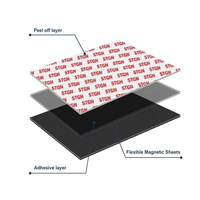 Alt view image 4 of 4 - High Energy 80 Mil Magnetic Sheet With Adhesive Backing, 8.5x11 Inches Anisotropic Flexible Rubber Magnets (1 Piece)