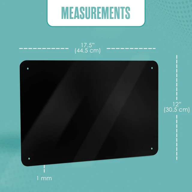 Alt view image 2 of 7 - Magnetic Board Magnet Board for Wall Metal Sheets for Magnets Black 18x12 | Kids, Bulletin, Hanging, Memo, Plate, Souvenir, Large Display Panel, Photo, Dry Erase, Classroom, Decorative