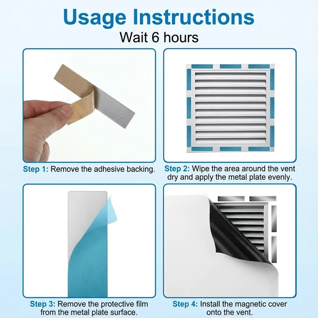 Alt view image 4 of 7 - 20Pcs Metal Strips with Adhesive Backing Metal Tape for Magnets Adhesive Metall Plate for Magnetics Mount Steel Strips for Magnets Stick on Non-Steel Vents, 3.54x0.71in, Rectangular