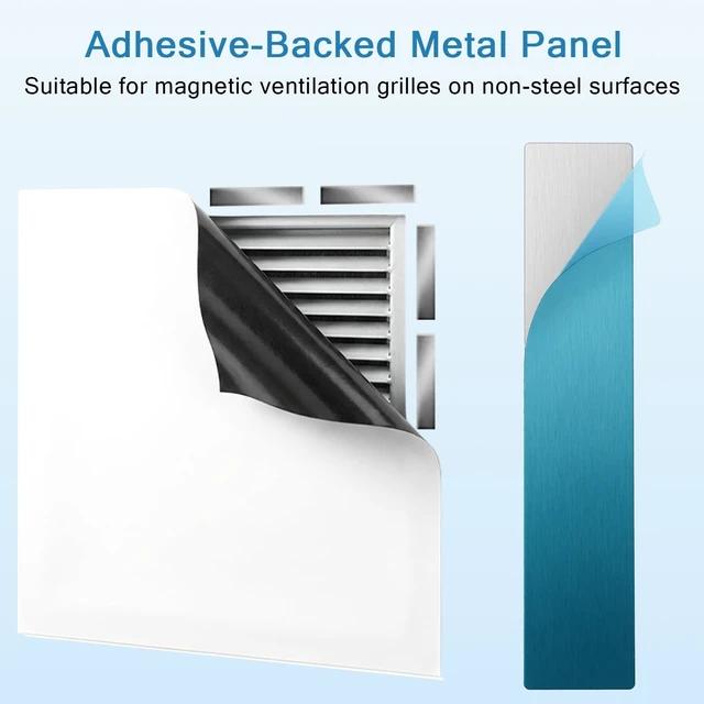 Alt view image 6 of 7 - 20Pcs Metal Strips with Adhesive Backing Metal Tape for Magnets Adhesive Metall Plate for Magnetics Mount Steel Strips for Magnets Stick on Non-Steel Vents, 3.54x0.71in, Rectangular
