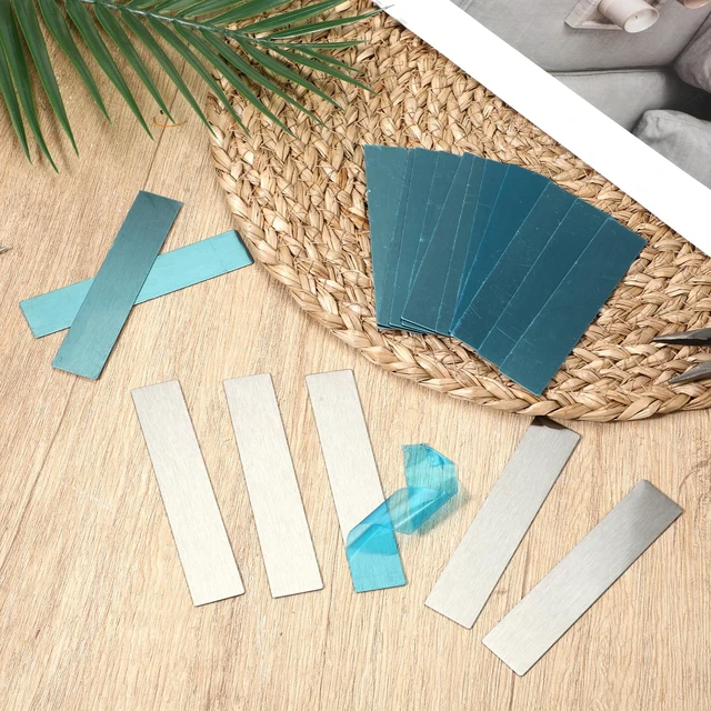 Alt view image 7 of 7 - 20Pcs Metal Strips with Adhesive Backing Metal Tape for Magnets Adhesive Metall Plate for Magnetics Mount Steel Strips for Magnets Stick on Non-Steel Vents, 3.54x0.71in, Rectangular