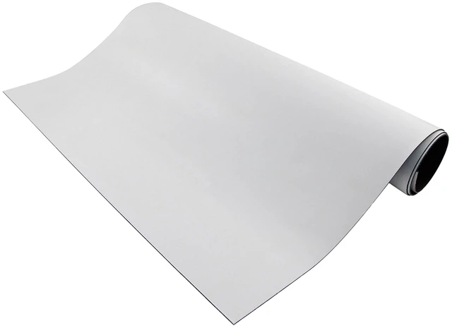 Main image of Flexible Magnetic Sheet - Non-Adhesive Magnet - Ideal for Car Signs - Strong DIY Magnets for Fridge, Dry Erase Board, Crafting - 24.5" L x 12" W - White Vinyl Front - 1-Pack