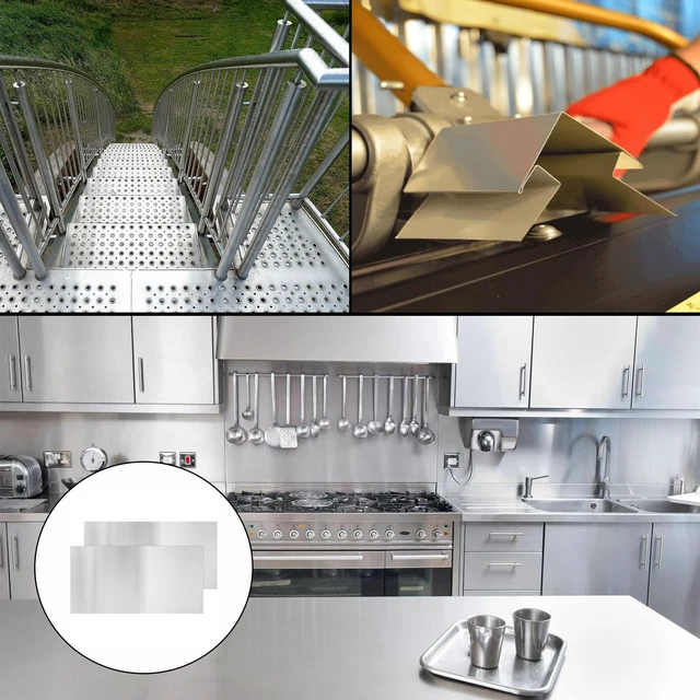 Alt view image 7 of 7 - 2Pcs 430 Stainless Steel Sheet Metal 6" x 12" x 1/32" Inch Metal Plates for Magnetic Mount Board Wall 20GA(0.80MM) 430 Stainless Steel Shim Stock Plates Metal Sheets for Crafting, Kitchen, Office