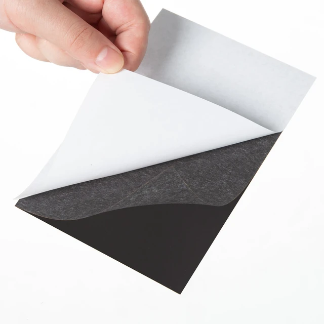 Alt view image 2 of 6 - 4x6 Inch Magnetic Adhesive Sheets Cuttable 60 Mil Thick Magnetic Sheets Flexible Sticky for Crafts Making Metal Scrapbook Cutting Dies Fridge Photos Drawings 5 Pack