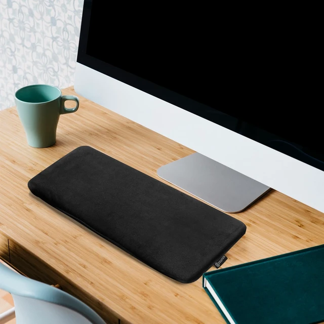 Alt view image 7 of 7 - Keyboard Dust Cover for Logitech K400 Plus Wireless Keyboard | Stretch Fabric Sleeve, Fits 11"x5" to 14"x5.5" 60% Small Gaming Keyboards, Keyboard Dustproof Protector, Black