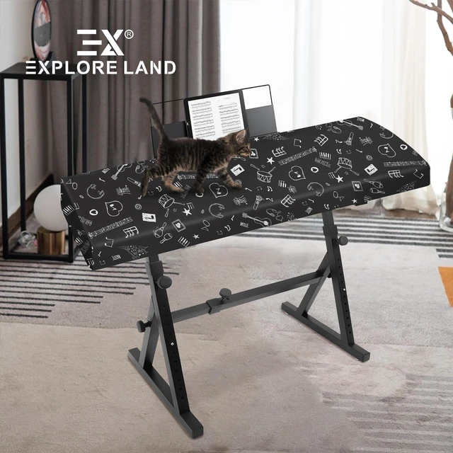 Alt view image 7 of 7 - 88 Keys Piano Keyboard Cover with Music Stand Opening, Symbols | Stretchy Dirt Proof Music Stand Opening for Digital Electronic Piano
