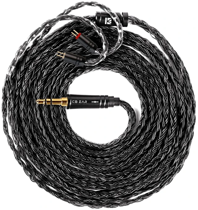 Main image of 5ft 2 Pin IEM Cable, KBEAR ST16-Max 1.5m in Ear Monitor Cable Earbud Wire, 16-Strand SPC HiFi Headphone Cable for Truthear x Crinacle Zero?Moondrop Blessing 3, Kiwi Orchestra Lite etc