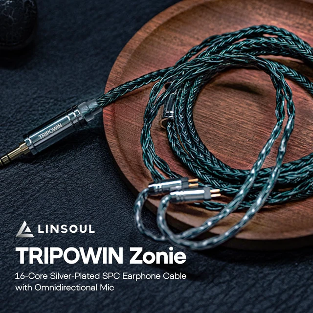 Alt view image 2 of 7 - Tripowin Zonie 16 Core Silver Plated IEM Cable, 2pin 0.78mm, 3.5mm | 1.25m SPC in Ear Monitor Wire, Earphone Upgraded Cords for 7hz Zero:2 Orchestra Lite Cadenza Hype4 Supermix4, Moss