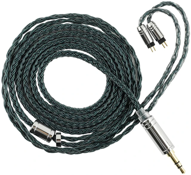 Main image of Tripowin Zonie 16 Core Silver Plated IEM Cable, 2pin 0.78mm, 3.5mm | 1.25m SPC in Ear Monitor Wire, Earphone Upgraded Cords for 7hz Zero:2 Orchestra Lite Cadenza Hype4 Supermix4, Moss