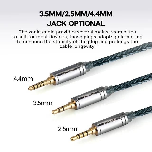 Alt view image 5 of 7 - Tripowin Zonie 16 Core Silver Plated IEM Cable, 2pin 0.78mm, 3.5mm | 1.25m SPC in Ear Monitor Wire, Earphone Upgraded Cords for 7hz Zero:2 Orchestra Lite Cadenza Hype4 Supermix4, Moss