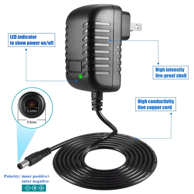 Alt view image 6 of 7 - Universal 5V 3A Ac Adapter DC5V Power Supply Charger with 11 DC Plug Tips AC120V to DC5v 3a 2.5a 2a 1.5a 1a Power Adapter for Baby Monitor Graco Swing Raspberry Pi USB HUB 5volt ac-dc Adapter 6FT