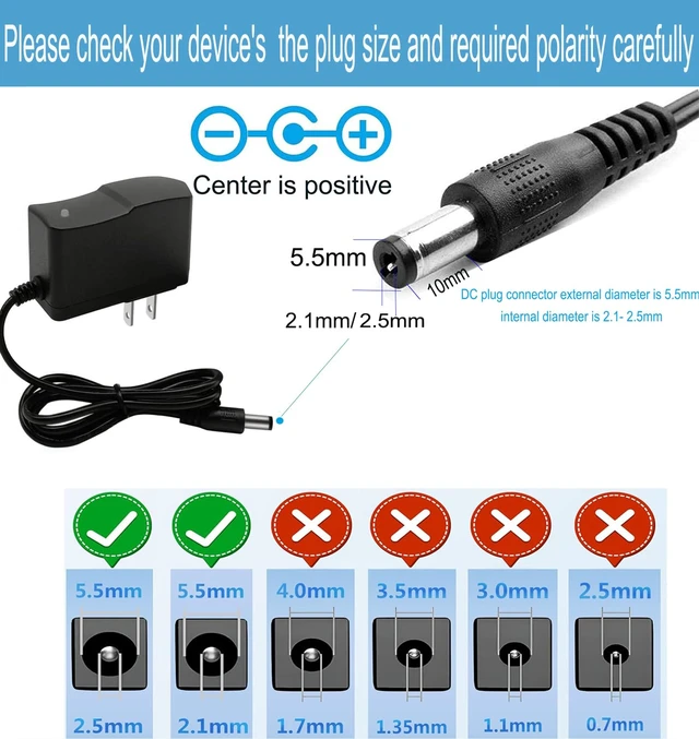 Alt view image 2 of 5 - DC 6V 2A Power Supply Adapter | 100-240V AC Input, 5.5x2.5mm Connector, dc Plug, AC/DC Transformer adapter