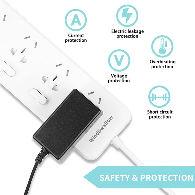 Alt view image 2 of 6 - 24V 1A 24W Power Adapter 100V-240V AC to DC 24 Volt Power Supply Adapter Universal Switching 1000mA 800mA 600mA 300mA 200mA 100mA for 24V LED Light Strip, DVR NVR Surveillance System, CCTV Camera