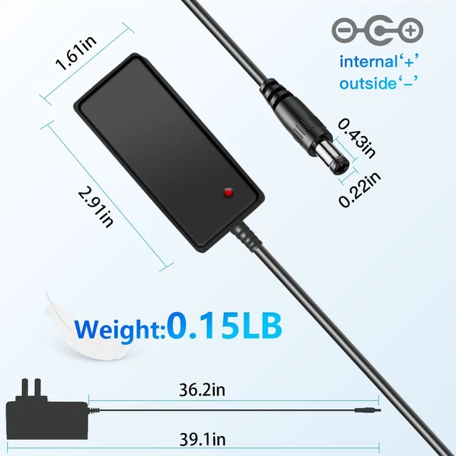 Alt view image 3 of 7 - 12V 0.5A 500mA Power Supply AC 100~240V to DC 12V 500mA 6W Adapter 12V 0.5A Transformer for CCTV Surveillance System LED Strip Light with 5.5 x 2.5mm 2.1mm Center Positive Tip