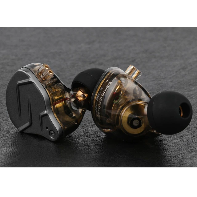 Alt view image 7 of 7 - KZ ZSN PRO X 1BA+1DD Hybrid Driver IEM HiFi Wired Earbuds Metal HiFi in-Ear Monitor with Detachable Recessed 2Pin Cable, Zinc Alloy Panel, without Mic, Grey