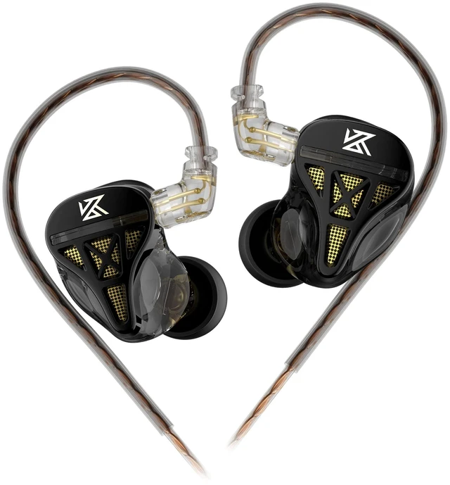 Main image of Wired Headphone,KZ DQS HiFi Dynamic Drivers IEM Earphone,KZ Gaming Earbuds Headphones Bass 2pin 3.5mm Sports Music Game in Ear Monitor Headphone for System Singers (Black, No Mic)