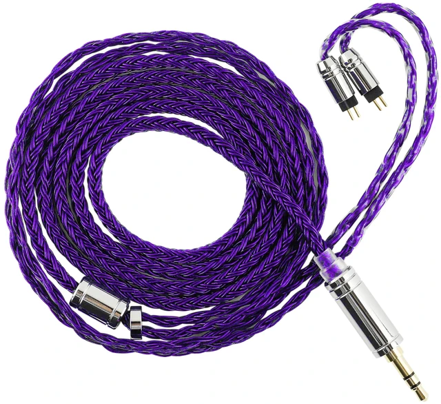 Main image of Tripowin Zonie 16 Core Silver Plated IEM Cable, 2pin 0.78mm, 3.5mm | 1.25m SPC in Ear Monitor Wire, Earphone Upgraded Cords for 7hz Zero:2 Orchestra Lite Cadenza Hype4 Supermix4, Violet